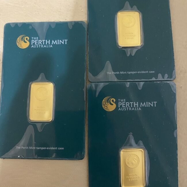 Perth Mint 5g Gold Bar .9999 – Green Assay Card – Sealed