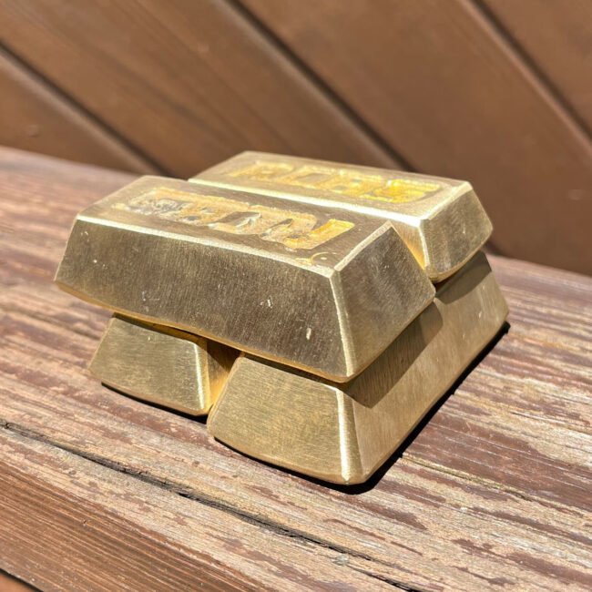 Mini Brass Ingots / Bars - Total 2LB08OZ - 3LBS - Jewelry - Hand Poured 4 Pieces