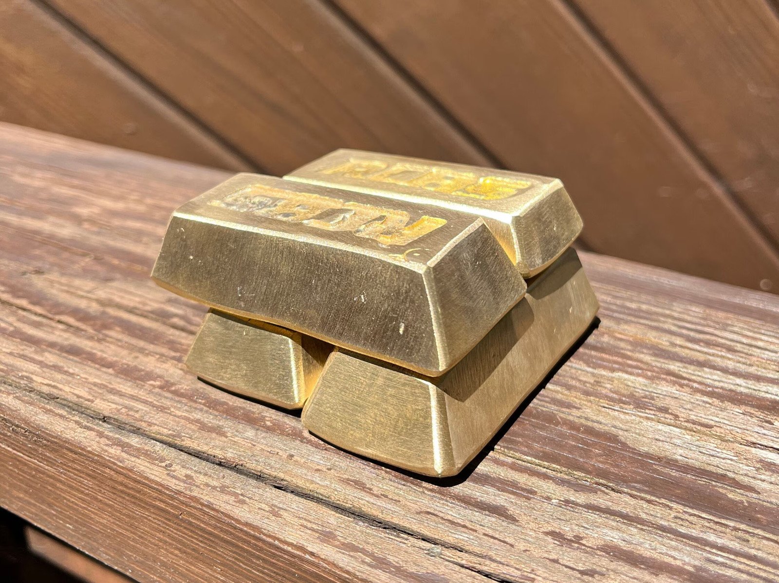 Mini Brass Ingots / Bars - Total 2LB08OZ - 3LBS - Jewelry - Hand Poured 4 Pieces