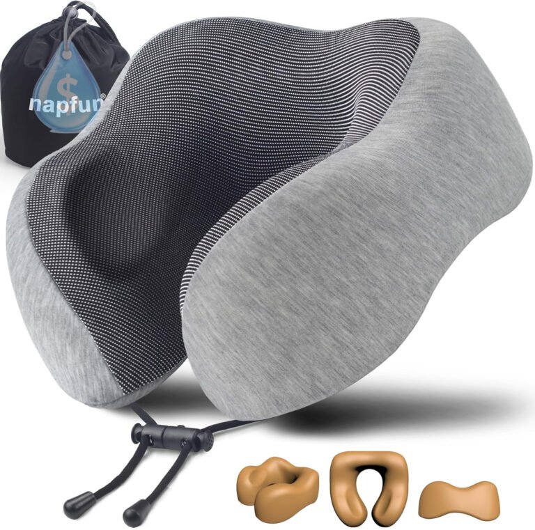 Neck Pillow for Traveling, Upgraded Travel Neck Pillow for Airplane 100% Pure Me