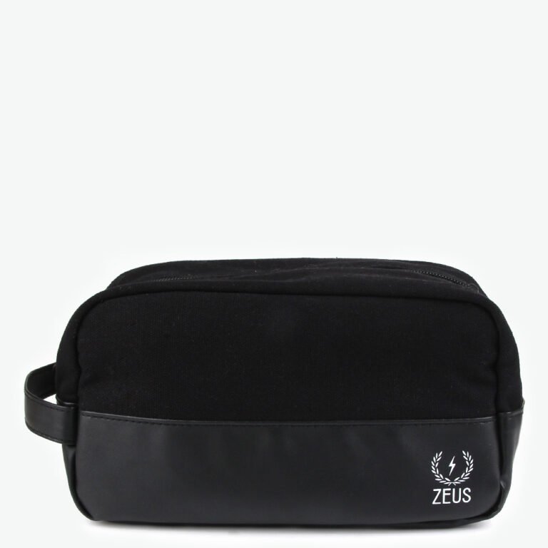 Zeus Travel Dopp Bag Men’s Toiletry and Accessory Bag Made of Canvas Leather