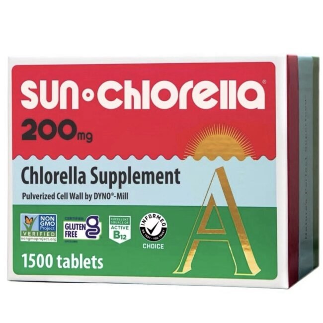 Sun Chlorella 200mg Whole Body Wellness Green Algae Superfood Supplement 1500Tab