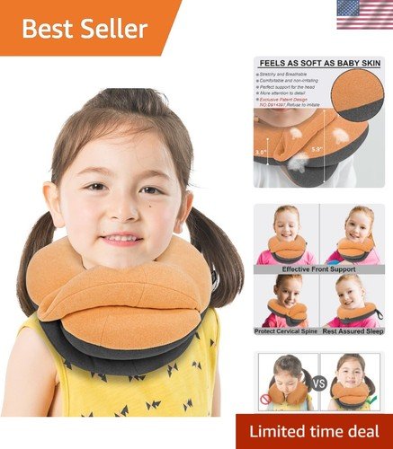 Kids’ Travel Pillow Headrest Washable Cover Travel Pillow Cushion for the Bac…