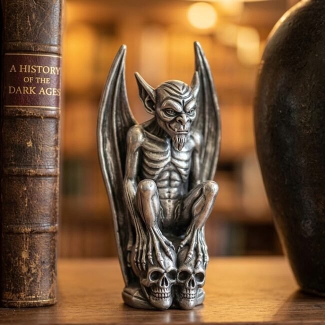 Gargoyle V2 3 oz 999+ Silver Statue Hand Poured | Gold Spartan
