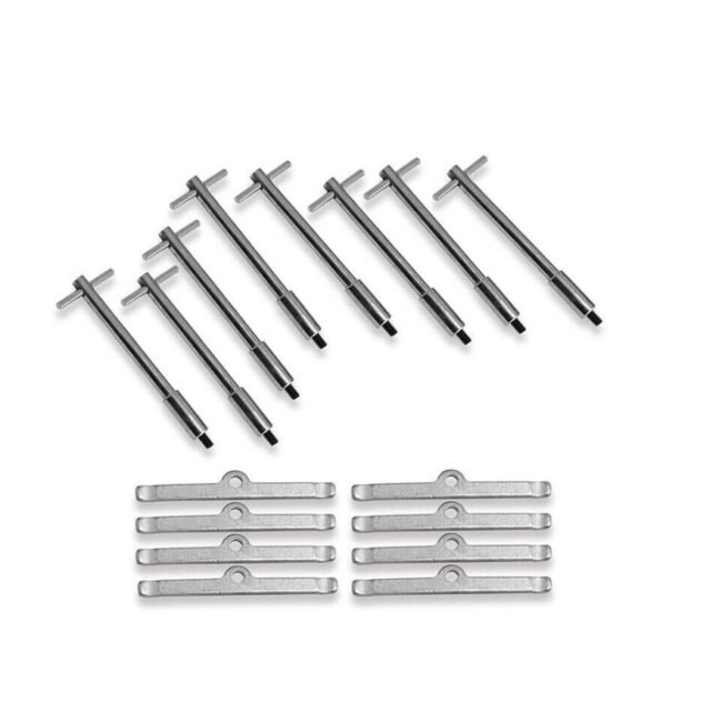 Chrome T-Bar, 4-1/4" Tall Valve Cover Bolts, Hold Down Kit for Chevy SBC 283-350