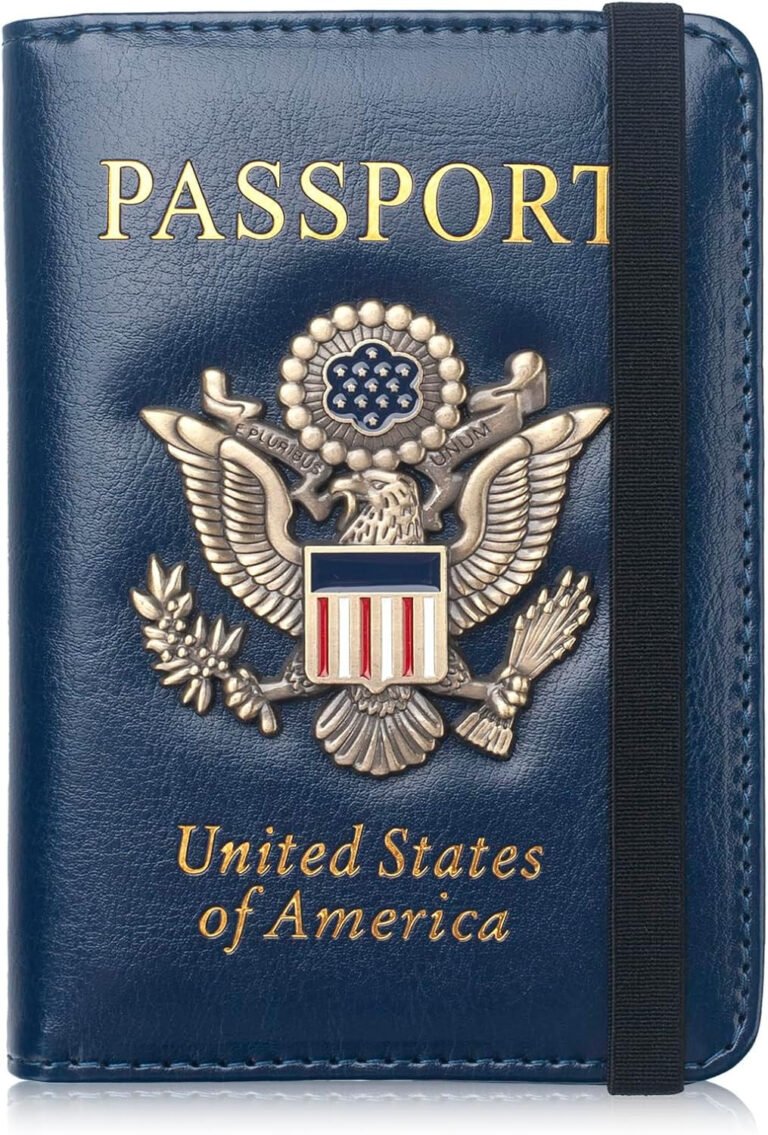 Coowayze Passport Holder for Men Women RFID Blocking US Passport Cover Case, Wat