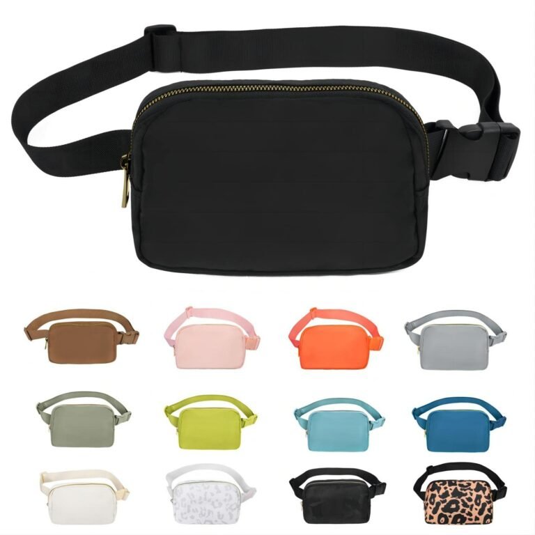 Unisex Fanny Pack Crossbody Bag – Adjustable Belt Bag, Black Travel Accessory