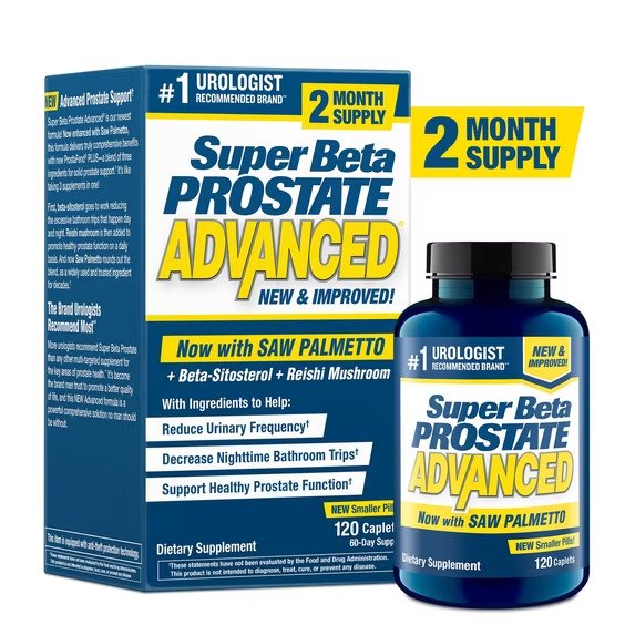 Super Beta Prostate Advanced Dietary Supplement -120 Caplets Exp 2028