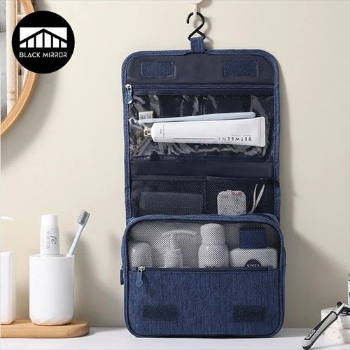 BAGSMART Travel Toiletry Bag for women, Portable Hanging Hook Makeup Bag Organiz