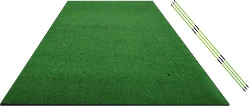 Commercial Grade Golf Hitting Mat 3x5 Training Set Alignment Sticks Thick Turf