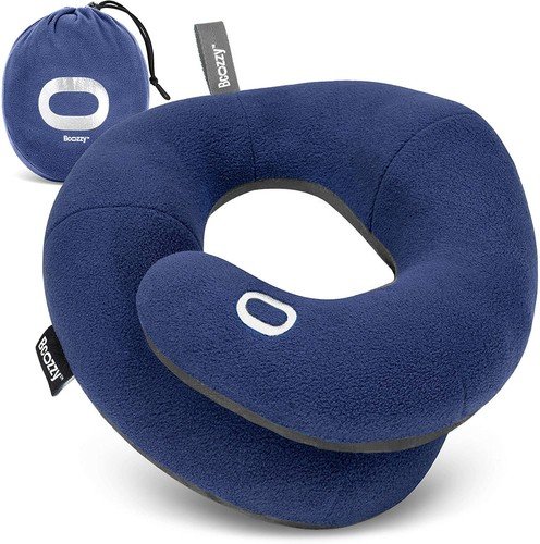 Travel Neck Pillow – Double Support for Head, Neck & Chin, Adjustable, Washable