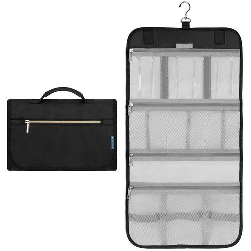 NISHEL Travel Toiletry Bag for Women, Portable Hanging Organizer
