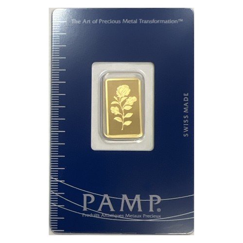 PAMP Suisse Rosa 2.5 gram .9999 Fine Gold Bar - Sealed Assay Card