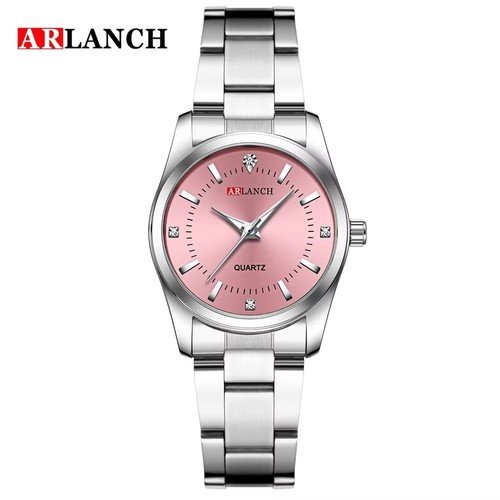 Ladies Luxury Wristwatch Silver Stainless Steel Elegant Quartz Watch Boxed UK