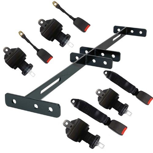 GTW Universal Golf Cart Seat Belt Kit for 4-Passenger Golf Carts (4 Belts)