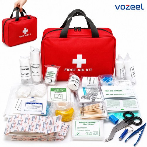 First Aid Kit for Home Car Travel 107 Piece Emergency Kits for Hiking Camping Sm