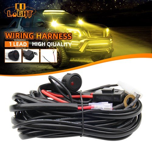 Wiring Harness Kit 40A 12V Switch Power On/Off Relay Fuse For LED Fog Light Bar