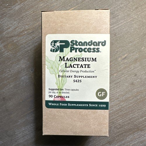 Standard Process  Magnesium Lactate -90 Capsules Each EXP 5/26