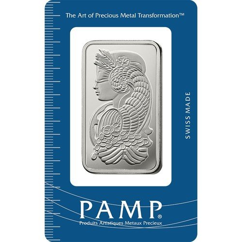 1 oz SILVER Bar - PAMP Suisse - Fortuna - 999.9 Fine in Sealed Assay