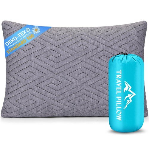 Travel Pillow for Sleeping Camping, Memory Foam Small Pillow with Breathable …