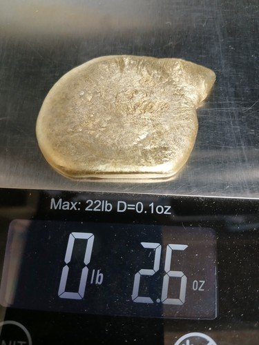 Nordic Gold Hand Poured 2.6 oz Jewelry Art craft Making Treasure Display Ingot
