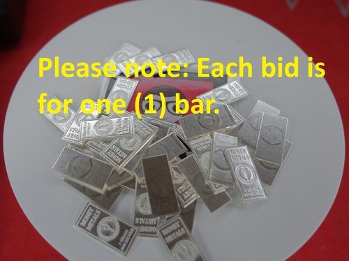 🔥Qty. of 1 (one) 1 Gram .999 Fine Silver Bar - BU - Money Metals Prepper Bar🔥