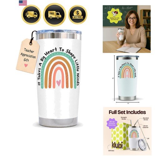 Teacher Appreciation Gifts Travel Tumbler Mug Insulated 20 Ounce for Women