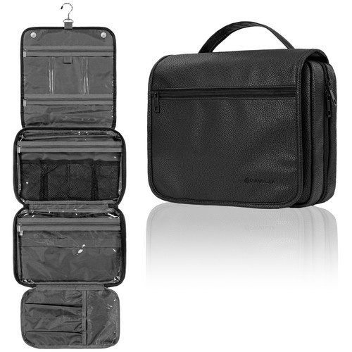 Travel Toiletry Bag, Large Wide-Open Puffy Toiletry Bag for Women, Lightweight Q