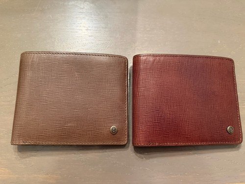 Bifold Wallets, Leather, Lot Of 2, Brand New With Box And Tags, Gray & Brown