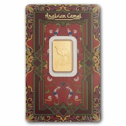 5 gram Gold Bar - PAMP Suisse Arabian Camel (In Assay w/ Frame)