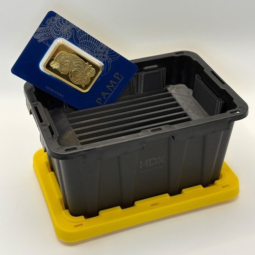 1 oz Gold Bar Holder 10 Slot PAMP Valcambi Bullion Assay Card Storage