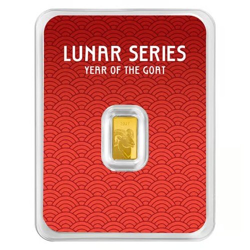 1 gram Gold Bar - 2027 APMEX Year of the Goat (TEP, Series 2)