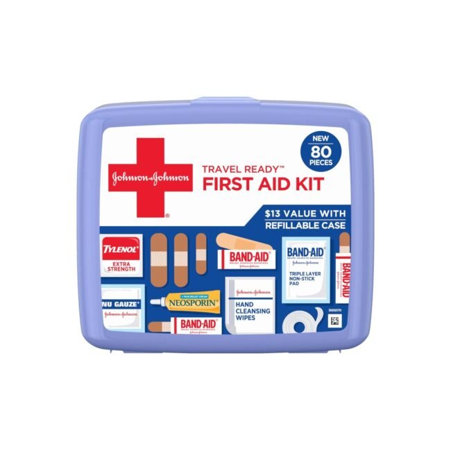 Portable First Aid Kit - 80 Piece Travel Ready Emergency Medical Supplies