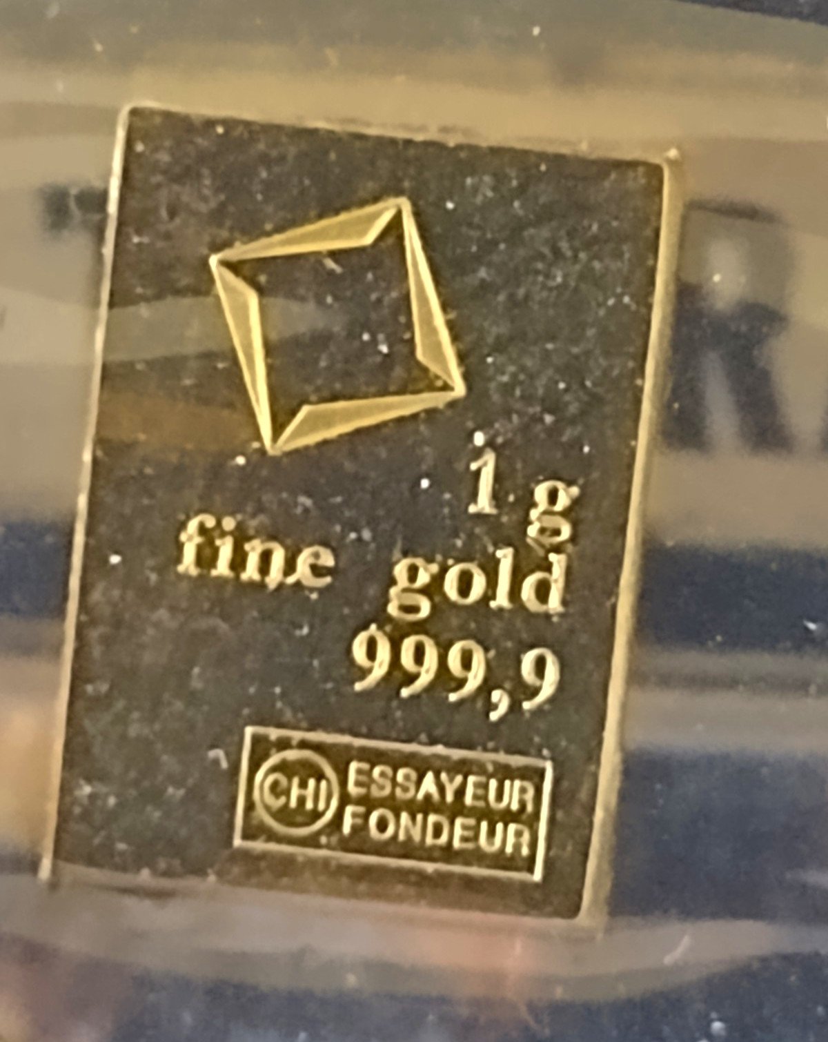 1 g .9999 Fine Gold Bar