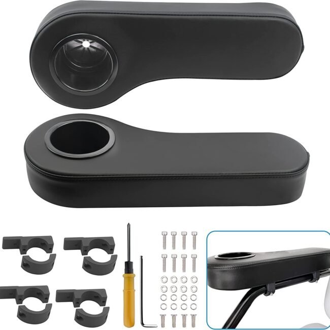 NOKINS Golf Cart Armrest for ICON Advanced EV Rear Seat Kit -1.25 Round Tube