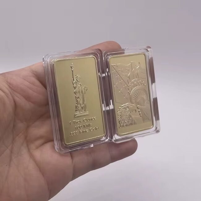 100 mills gold plated clad Bar.