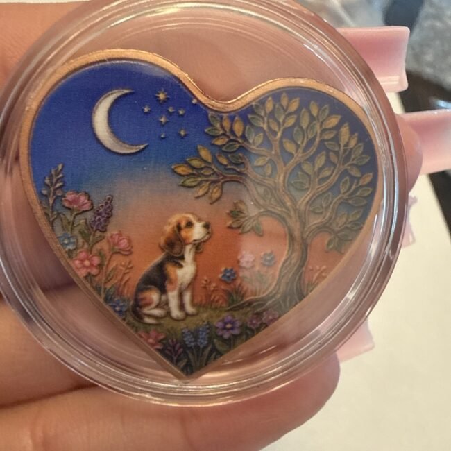 1oz .999 Copper Heart -  Puppy Dog Cute