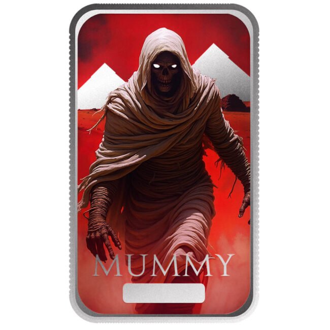 2024 Scottsdale Halloween Edition The Mummy Colorized 1 oz Silver Bar