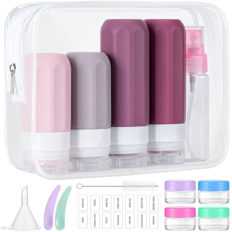 MODENGKONGJIAN TSA Approved Travel Bottles Toiletry Bag, Perfect Size to Fit in