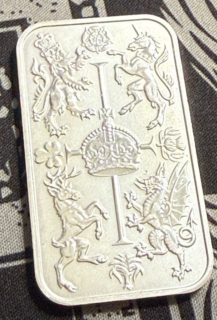Great Britain Royal Mint Royal Celebration Bar 1 oz .999 Fine Silver Bar Sealed