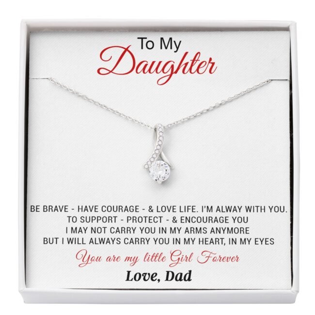 To My Daughter Necklace, Daughter Father Necklace, Daughter Gift from Dad
