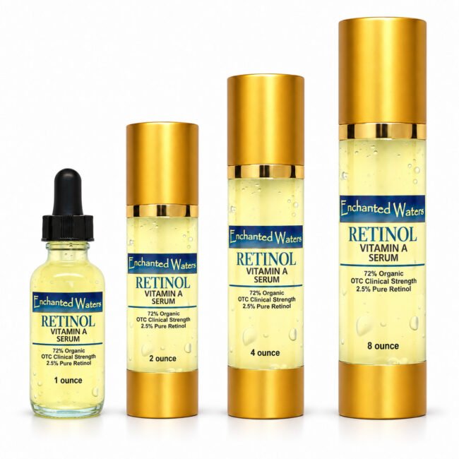 Retinol Serum 2.5% Vitamin A + Hyaluronic Acid Anti Aging Wrinkle Face 1.2-8oz