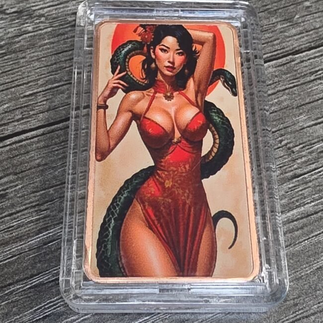 Sexy Spicy 1 Oz Copper 999 Nice Naughty Asian Women Double Sided Baddie Snake