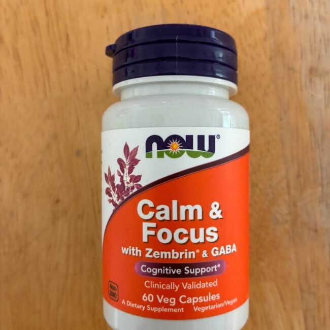 NOW FOODS Calm  Focus with Zembrin  GABA - 60 Veg Capsules, Cognitive Support