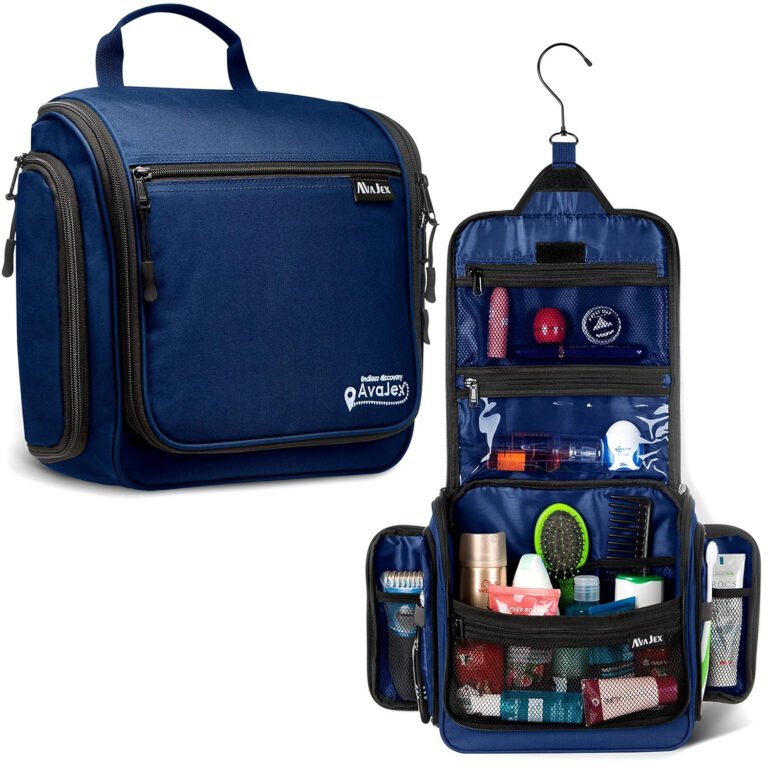 Travel Toiletry Bag for Men and Women – (10.6”X10.6”X3.2”) Large Hanging Toiletr