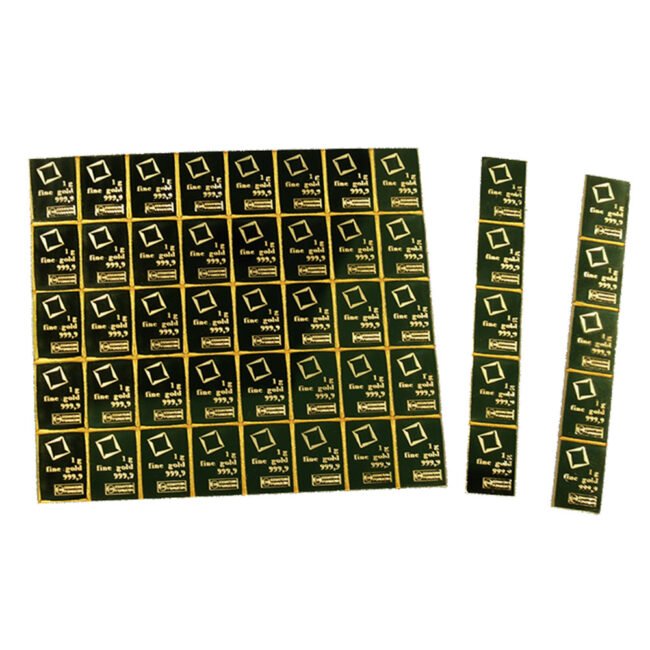 1-g Valcambi Suisse .9999 Fine Gold CombiBar Fractional Bar