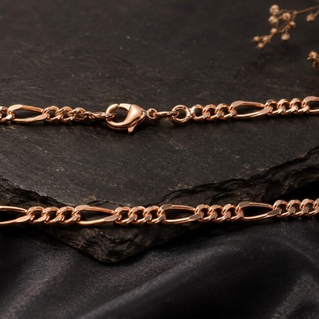 Pure Solid Copper Cube Chain Design Women And Men Chain Necklace Copper