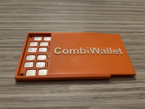 Valcambi Combibar Gold Platinum Silver CombiWallet, Holds 40 1 Gram Combibars