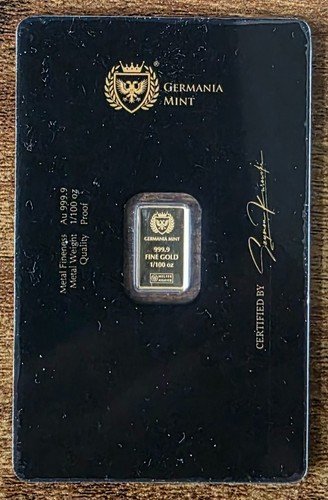 Germania Mint 1/100 oz Gold Bar