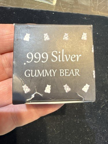 10 Gram .999 Fine Silver Gummy Bear Pan Silver Company Bullion Tear In Box